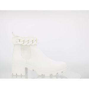 Steve Madden Womens Amulet White Chelsea Boots Size 11 Medium (B, M)